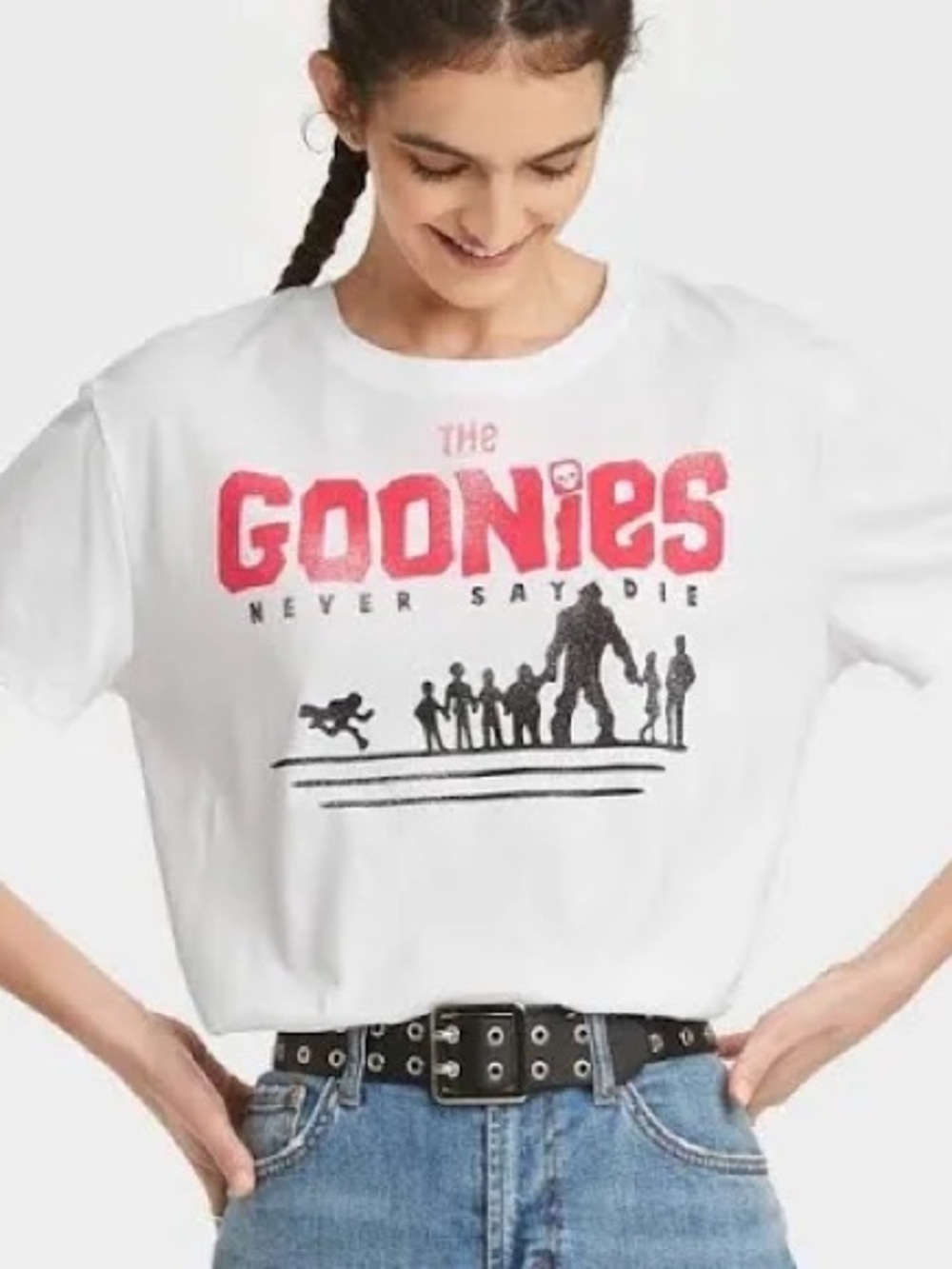 Officially Licensed Goonies “Goonies Never Say Die” Graphic Shirt Sleeve Shirt